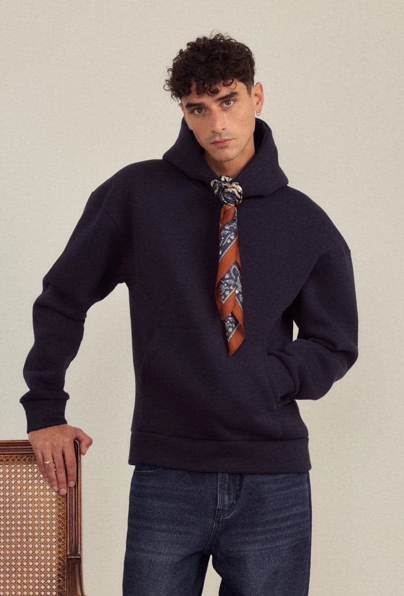 Melyise Heavyweight Hoodie Navy